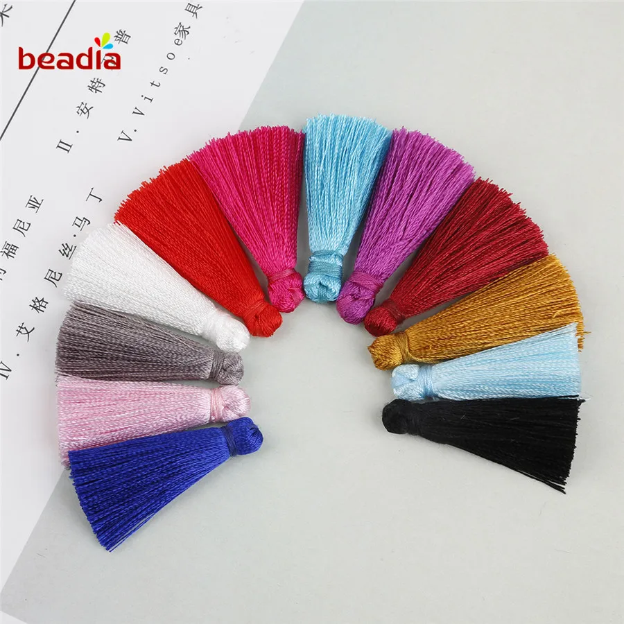 20 шт./лот случайный смешанный цвет маленькая Мини Подвеска с кисточками