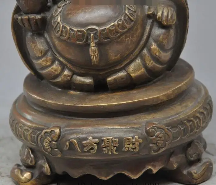 Китайский буддизм счастливый Будды Майтреи держите yuanbao богатство базы статуя |