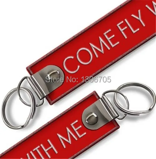 Брелки с вышитыми бирками надписью Come Fly With Me | Автомобили и мотоциклы