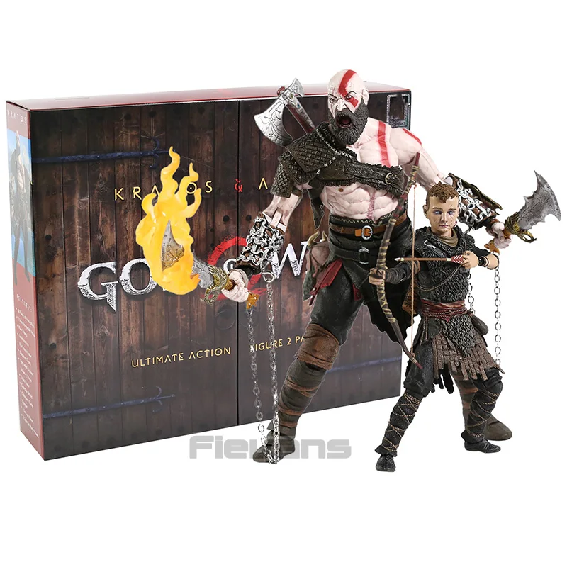 NECA God of War Kratos& Atreus конечная Фигурка Набор Коллекционная ПВХ модель игрушки - Цвет: G box