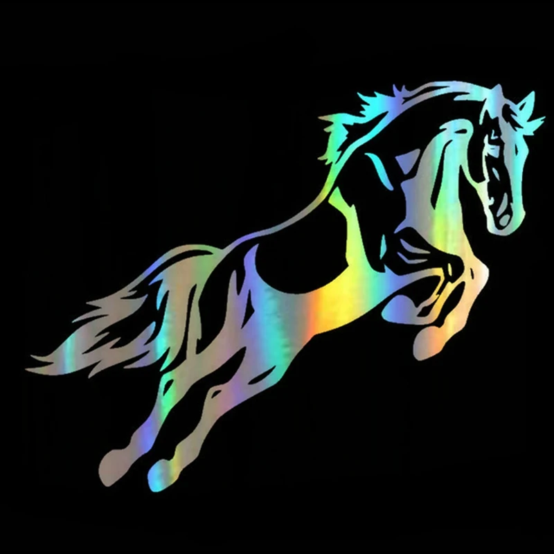 Виниловая наклейка для автомобиля Mighty Jumping Horse 19 1*15 2 см забавная светоотражающая