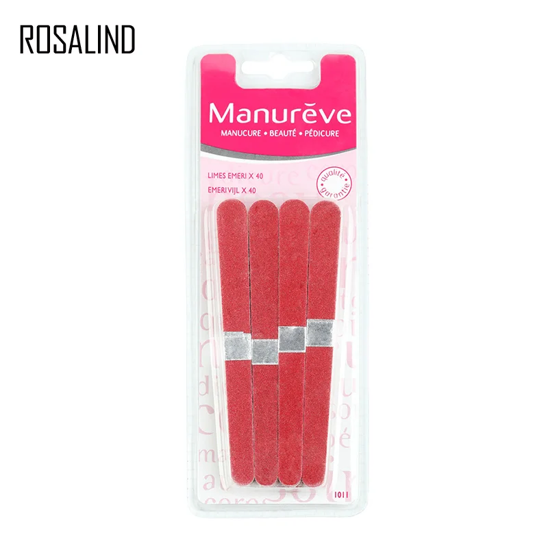 ROSALIND 40 шт./лот набор пилок для ногтей аксессуары маникюра педикюра буферный