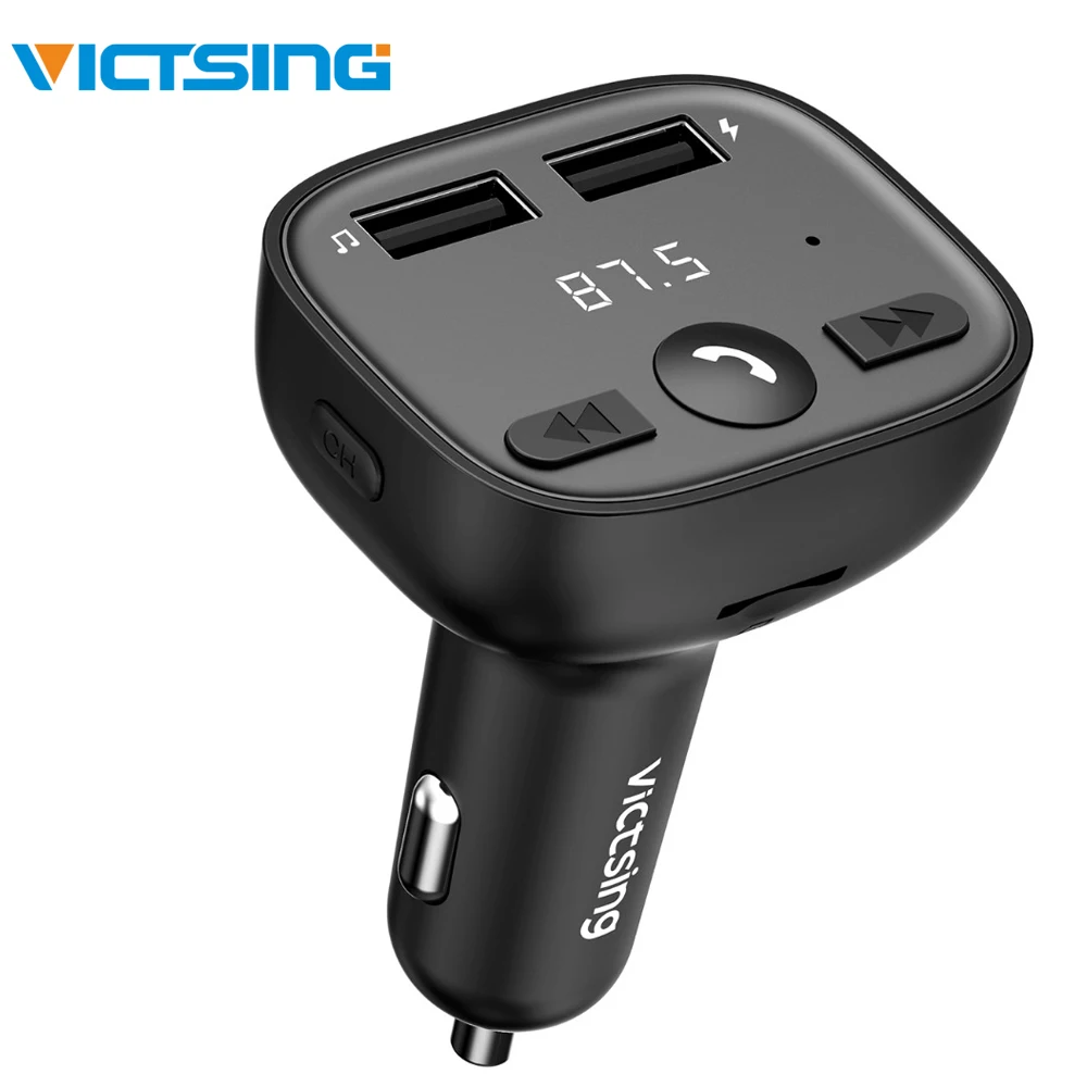 Радиопередатчик VicTsing для автомобиля со светодиодным экраном Bluetooth FM передатчик