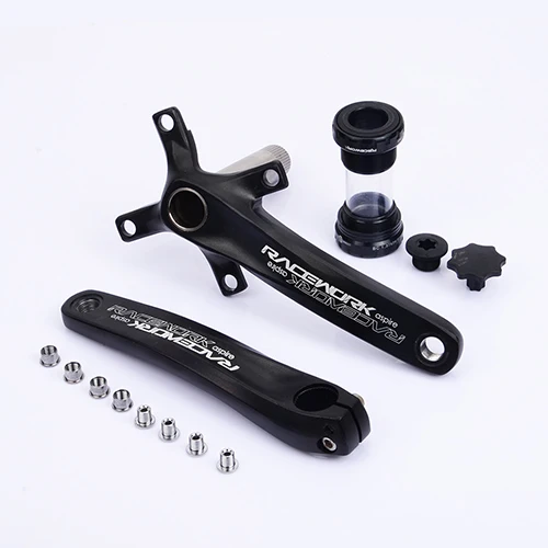 Freies shippingAluminiumlegierung Fahrrad Kurbel Kettenrad Berg Fahrrad Innenlager Kurbel рифленый диск MTB 104BCD велосипед Teil - Цвет: 170 band axis