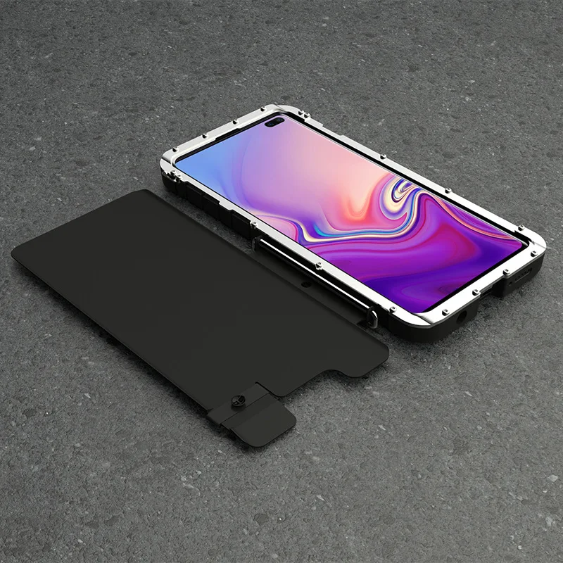 Металлический флип-чехол R-just из нержавеющей стали для samsung Galaxy Note 8 S7 edge S10 Plus противоударный чехол для iphone XS XR MAX 8 Plus