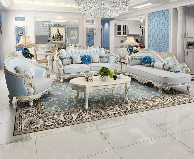 Модный диван в европейском стиле 123 современный кожаный мебель для гостиной PRF5001