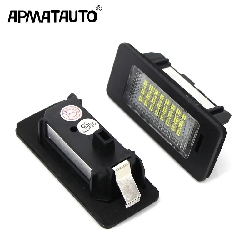 2Pcs White Error Free 24SMD Car LED Number License Plate Light lamp OEM replacement for Audi A4 B8 A5 Q5 S5 TT S4 Quattro