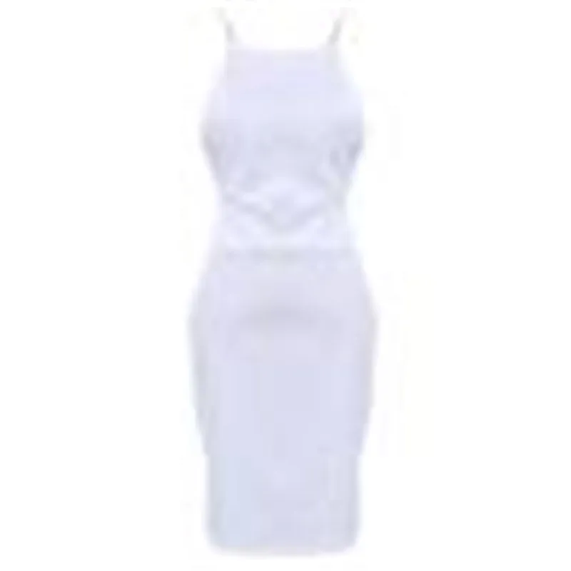 

Dresses Solid Cotton Summer Fashion Women Bandage Fit Sleeveless Night Sexy Cocktail Party Mini Dress Sexy