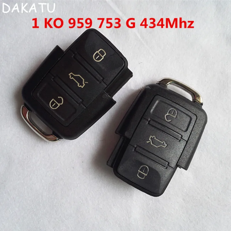 

Пульт дистанционного управления для VW 1 KO 433 434G, 3 кнопки, 959 МГц/753 МГц