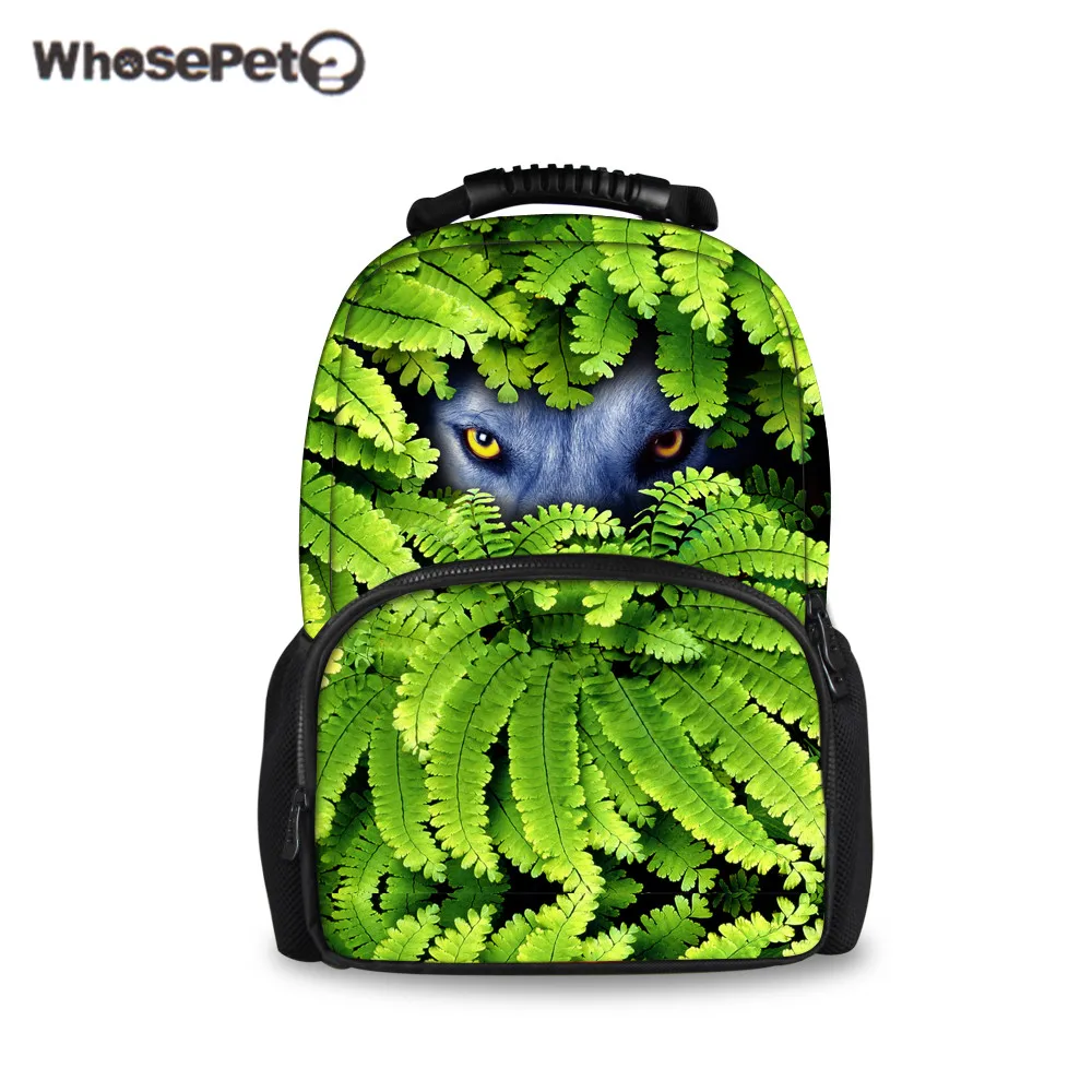 WHOSEPET Большой Студенческий рюкзак лес животное 3D печать рюкзаки прочные школьные