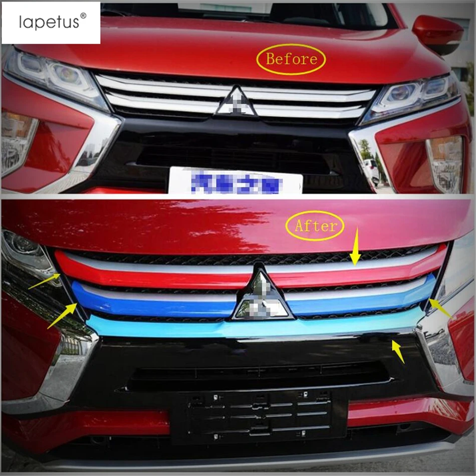 Аксессуары Lapetus подходят для Mitsubishi Eclipse Cross 2018 2021 ABS передняя решетка гриль