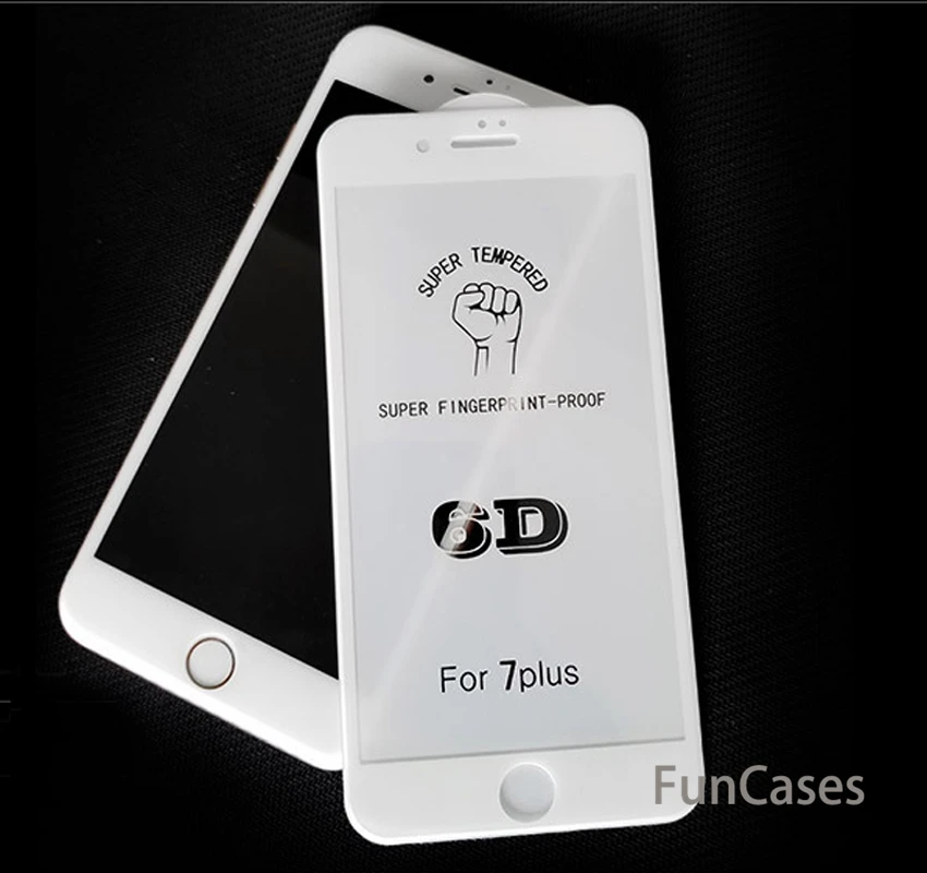 6D 9 H 3D твердость изогнутый край закаленное стекло для IPhone X 10 6 S 7 8 6plus 6splus Plus экран