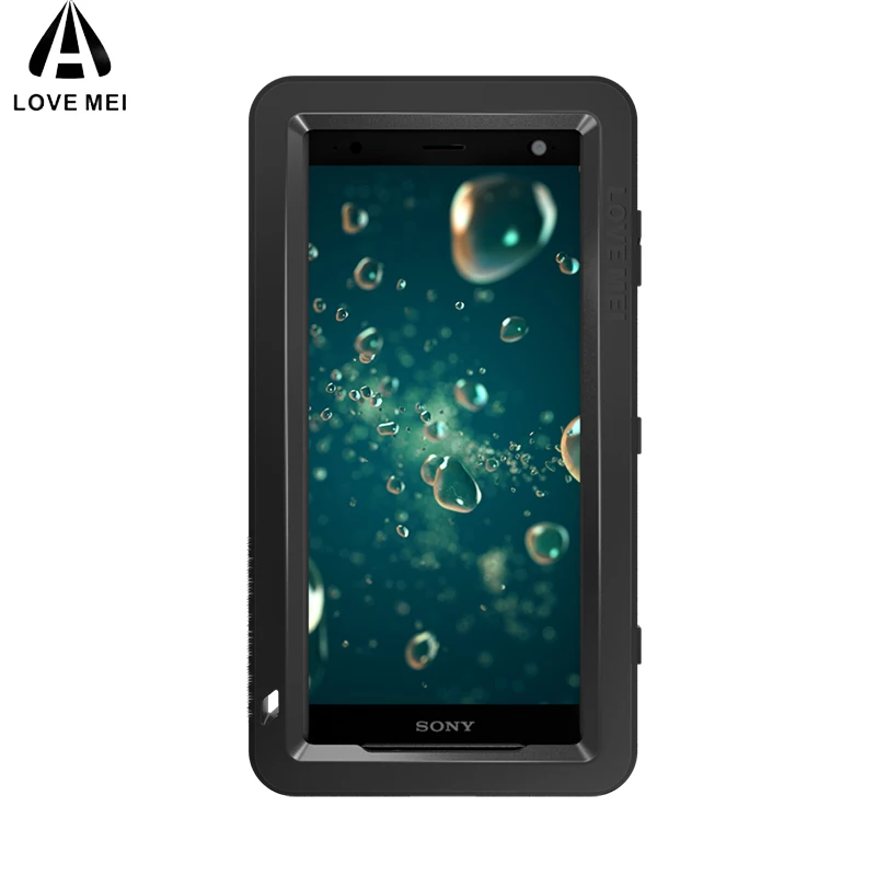 XZ2 оригинальный LOVE MEI бронированный металлический ударопрочный чехол для Sony Xperia 2