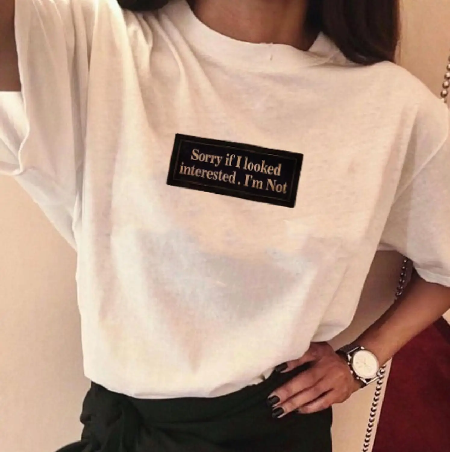 Не интересуют футболки унисекс tumblr цитата в винтажном стиле 90 х camisetas гранж