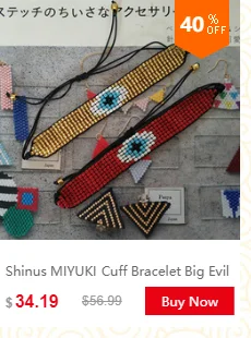 Shinus 5 шт. MIYUKI браслет Delica бусины регулируемые браслеты Evil Eye Шарм женские ювелирные изделия кисточкой Подарки вдохновляющие ручной работы