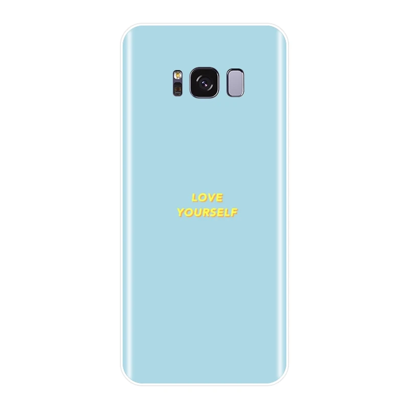Силиконовый чехол из ТПУ для Samsung Galaxy S5 S6 S7 Edge S8 S9 Plus желтый мягкий накладка с