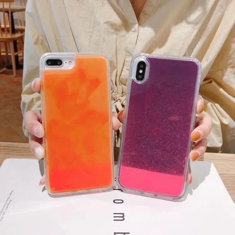 Светящийся жидкий Мягкий силиконовый чехол для iPhone 11 12 mini Pro X Xs Max XR 7 8 Plus 6 6s SE чехлы