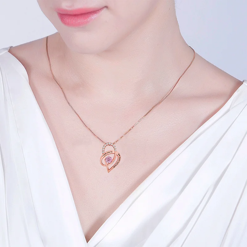 Ожерелье с надписью I Love You To The Moon and Back подарок для женщин ожерелья на заказ