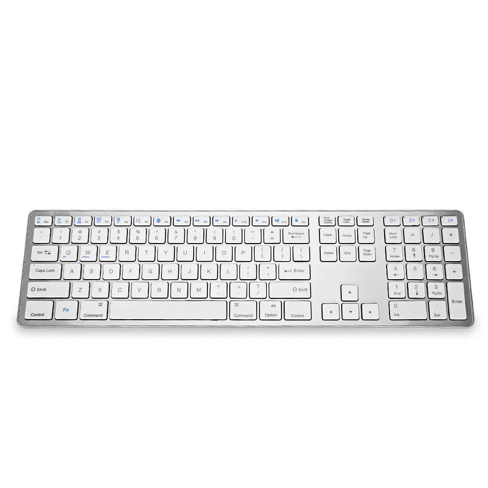 BK418 Беспроводная Bluetooth клавиатура ультра тонкий дизайн 104 клавиш для iOS Android