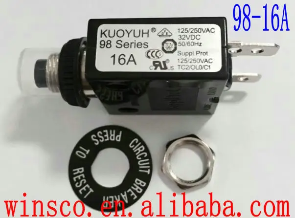 16A водонепроницаемый колпачок 100% новый KUOYUH автоматический выключатель 98 СЕРИЯ 16A|circuit breaker|16a circuit breakercircuit breaker