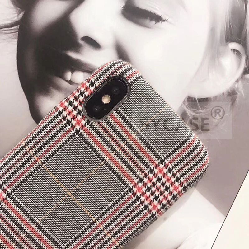 SYCASE плед ретро телефон чехол для iPhone 6 S Plus 7 8 X Европейский клетчатый