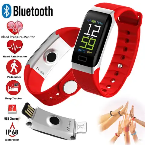 Спортивные Bluetooth Смарт-часы Браслет фитнес-трекер Водонепроницаемый Телефон Mate наручные часы монитор сердечного ритма во время сна SMS напом...