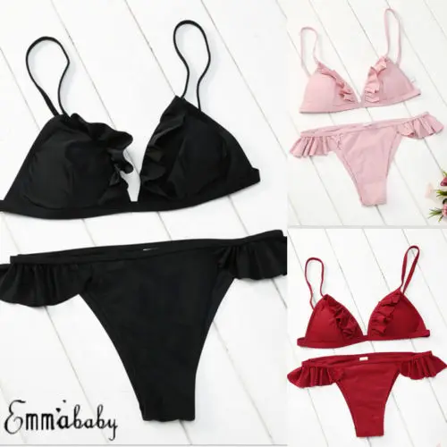 2018 новый купальник женский треугольный комплект бикини бандаж купальный пляжный