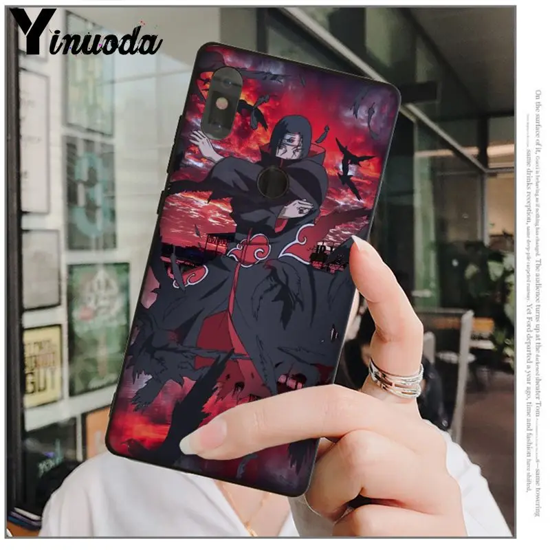 Умный чехол Yinuoda Naruto AKATSUKI черный мягкий для телефона Xiaomi Mi 6 Note3 8 8SE Redmi 5 5Plus Note4 4X