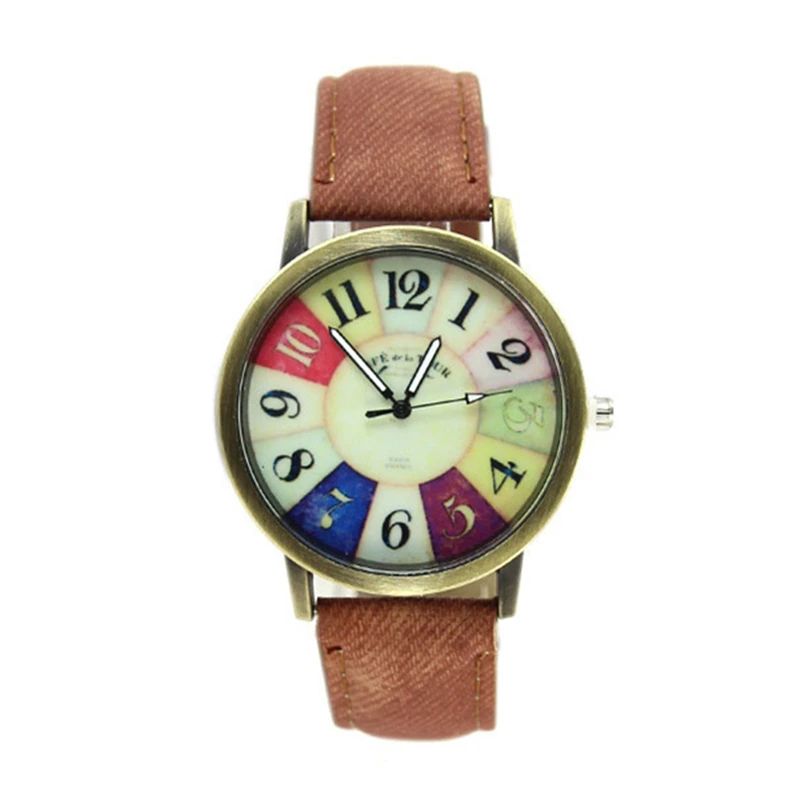 Женские часы модные ретро повседневные наручные ковбойские кожаные