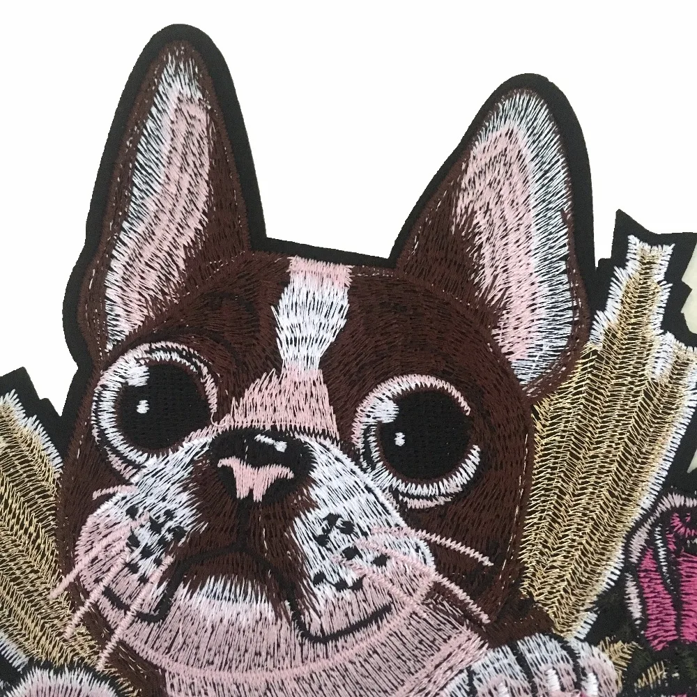 FIND ME Dog Patches Iron on Stickers Applique Embroidered Patch for Clothes DIY Decoration Scrapbook Patchwork Large Appliques | Дом и сад