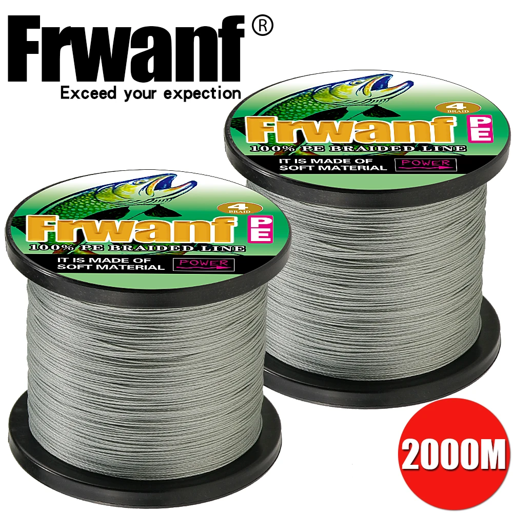 

2000M 4 Strand Braided Fishing Line 0.1 0.55mm Super Strong 4Wire Multifilament Saltwater fishing Thread 6 10 20 30 50 80 100LB