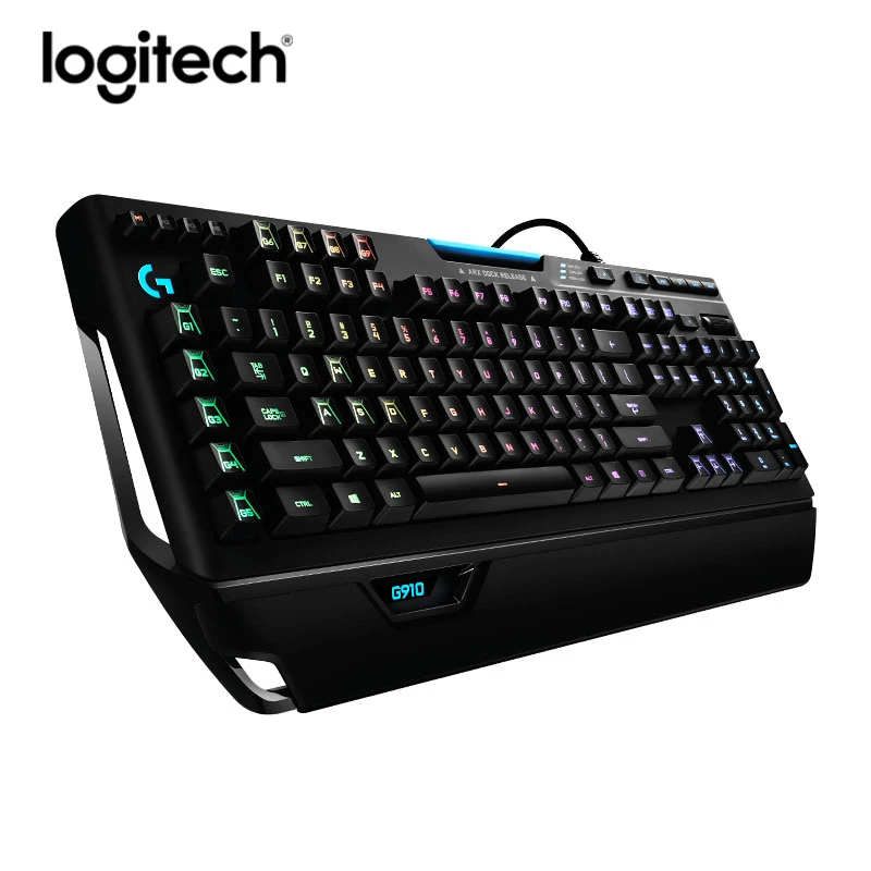 Original Logitech G910 Wired Gaming Keyboard Mechanical teclado PC Gamer RGB Backlight Led Keybord Ergonomics Palm Rest klavye | Компьютеры