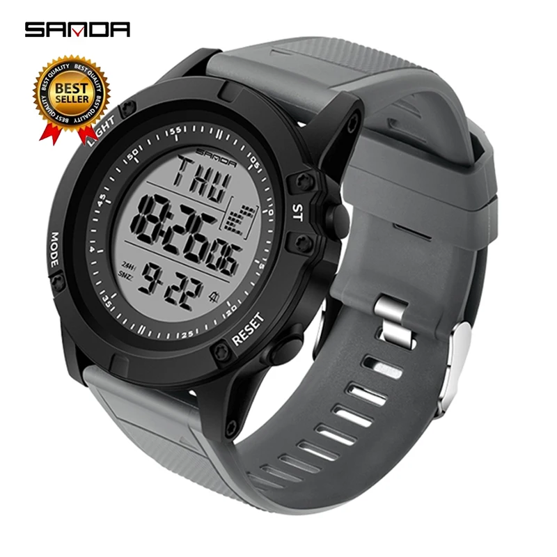 SANDA спортивные часы мужские роскошные брендовые электронные военные наручные