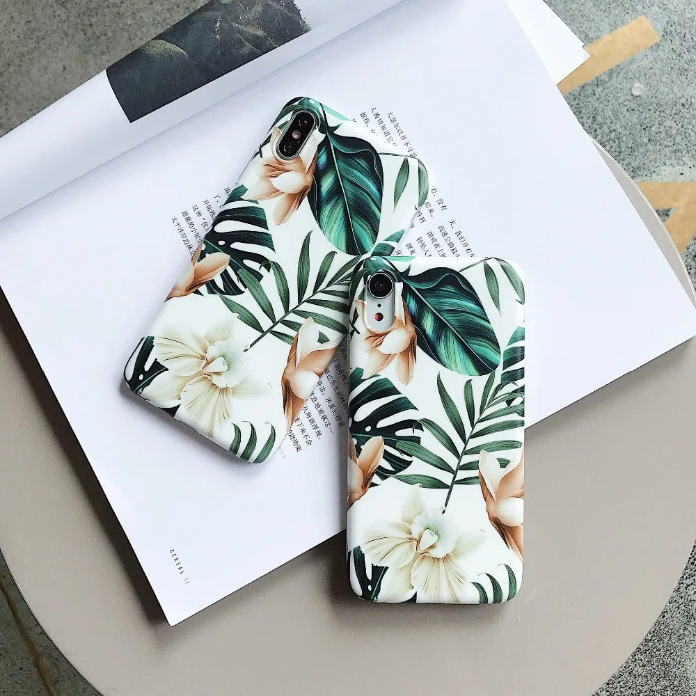 Чехол для iPhone 11 Pro с чернилами в виде цветов зеленых листьев чехол iphone XS Max X XR 6 S 7 8