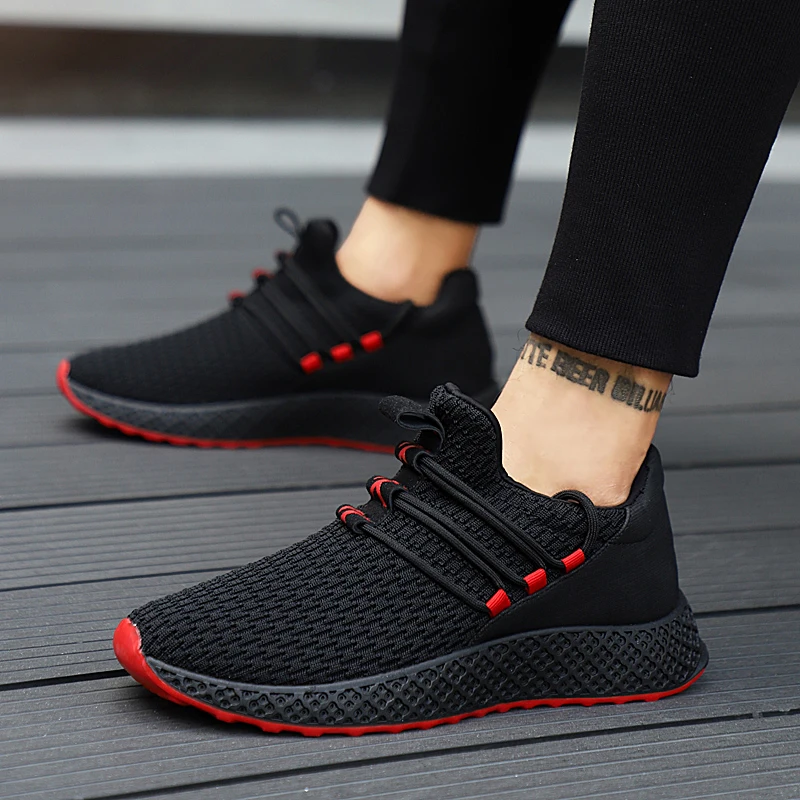 Hot Men Casual Sneakers Shoes 2019 New Breathable Mesh Trainers Lace Up Male Vulcanized Fashion | Обувь