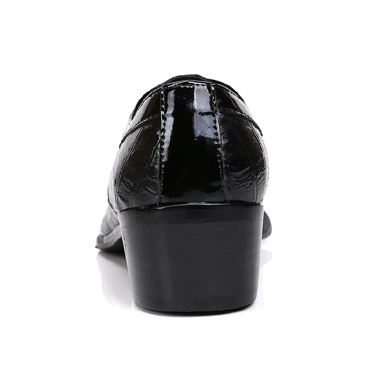 

Gold Men Formal Shoes Pointed Toe Genuine Leather Oxford Shoes For Men Dress Shoes Fashion Mens heightening shoes