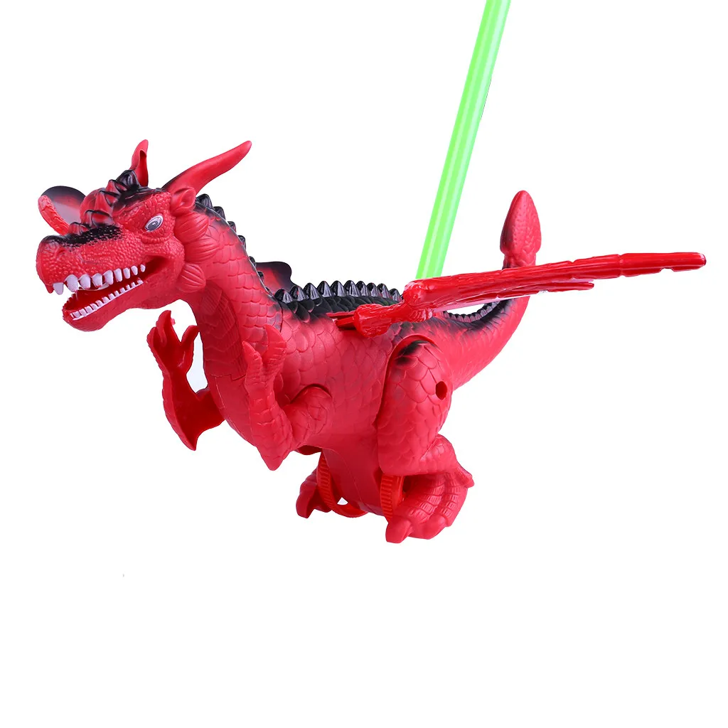 Фото Игрушка для малышей с толчком динозавра Тяговая тяга детская игрушка нажимом и
