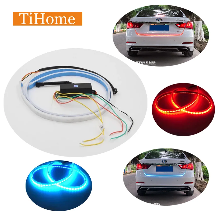 

LED 12v 120cm Modified Car Turn Signal Brake Light Running Light Flowing Rear Strip Light For Lada