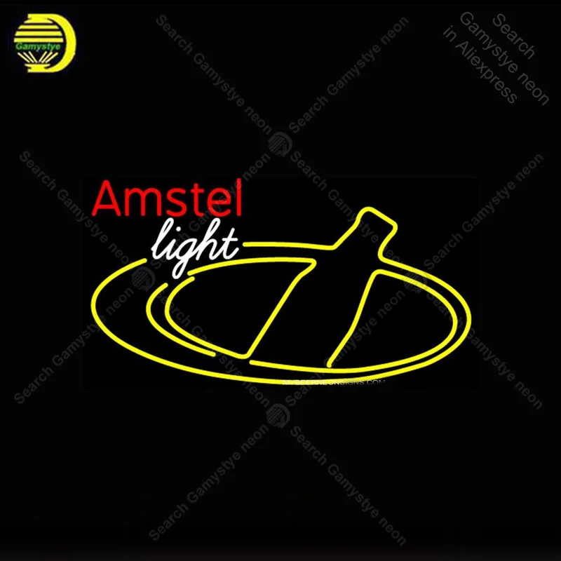 Неоновая вывеска для бутылки Amstel светильник неоновая лампа украшения отеля