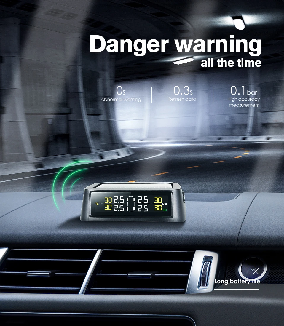Asottu умный автомобиль TPMS система контроля давления в шинах Солнечная энергия зарядка цифровой ЖК-дисплей система охранной сигнализации TPMS