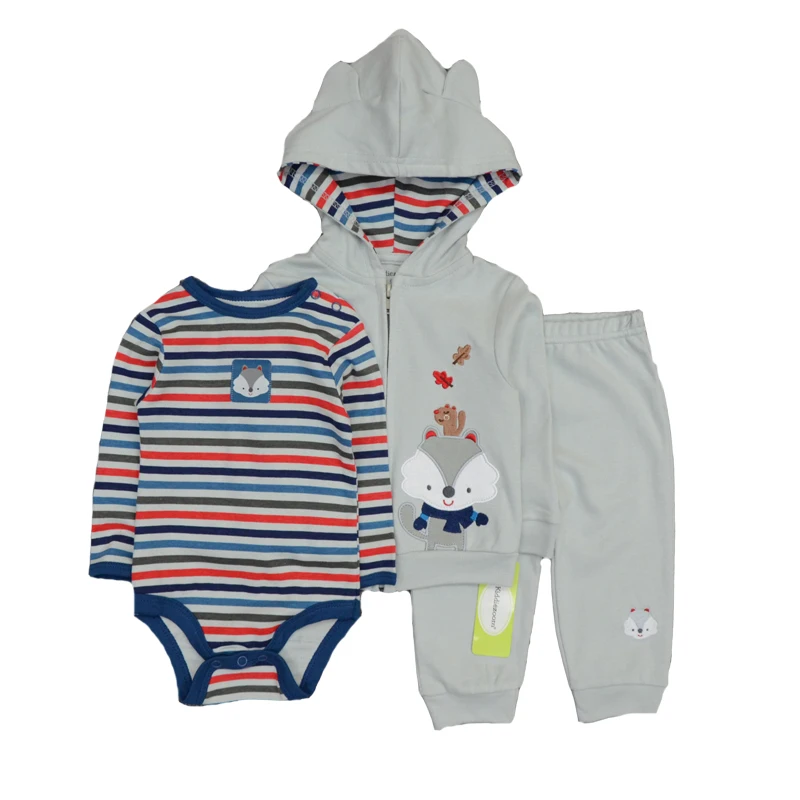 Для маленьких мальчиков одежда Костюмы комплект детской одежды; Roupa de bebe пальто боди; штаны хлопок с длинным рукавом Одежда для новорожденных девочек платье для девочки боди детская одежда одежда для новорожденных