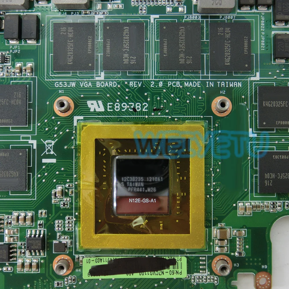 G53JW _ MXM N12E GS A1 GTX560M 3GB GPU для ASUS G53SW G53SX G73JW G73SW Laptopo VGA Видеокарта 100% протестированная