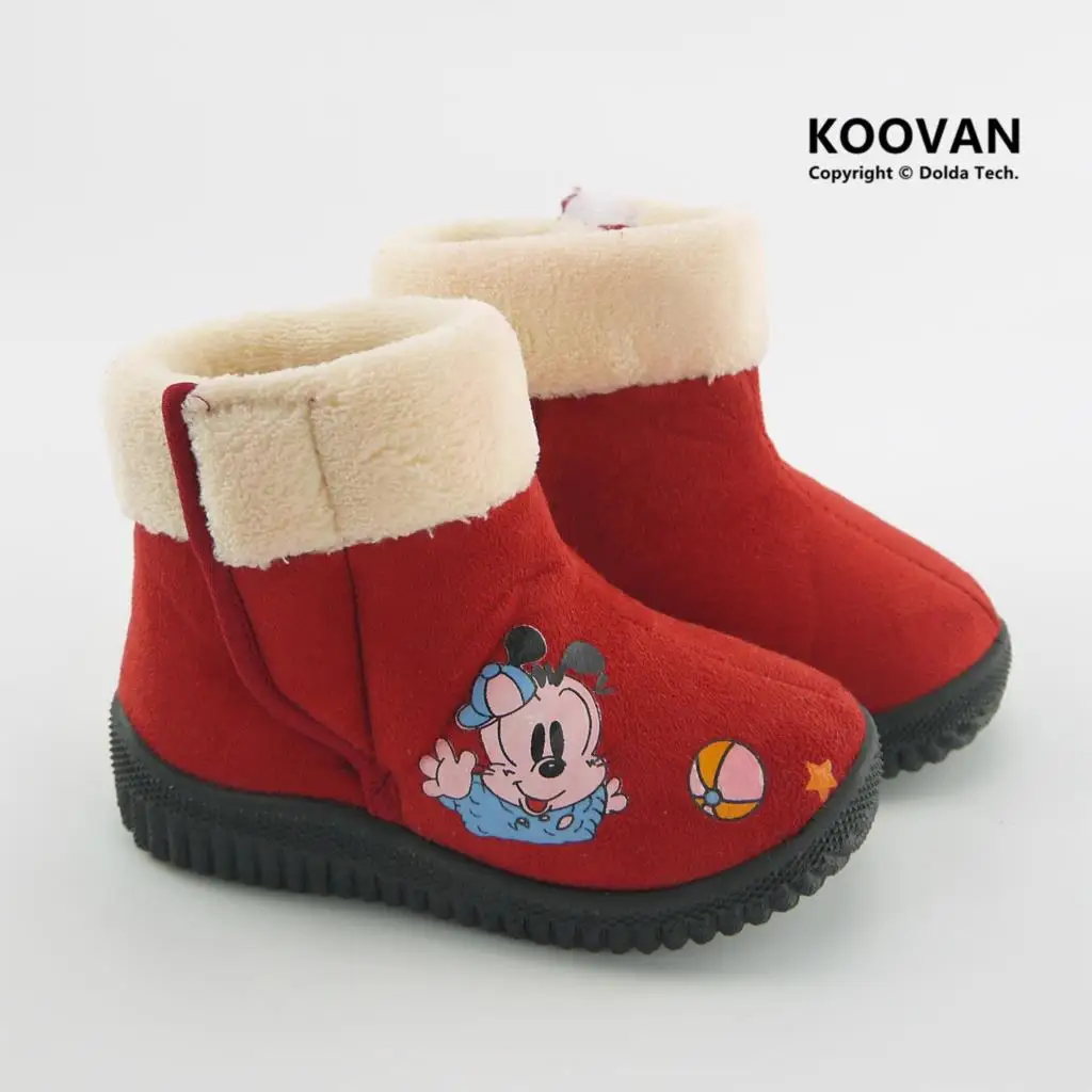 Koovan/детские ботинки Новинка 2017 года Стильные теплые зимние принцессы для девочек