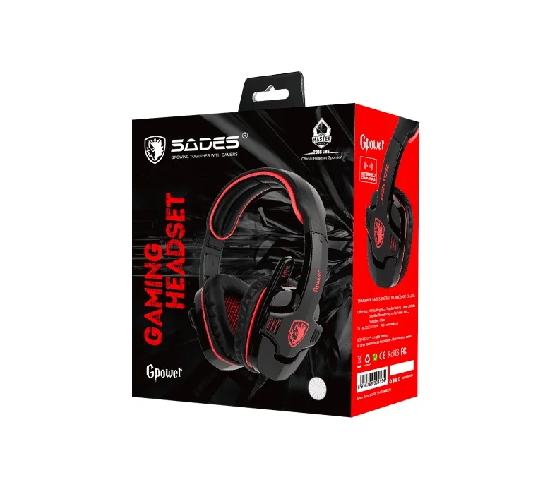 SADES GPOWER игровая гарнитура мм 3 5 геймер наушники стерео звук всенаправленный