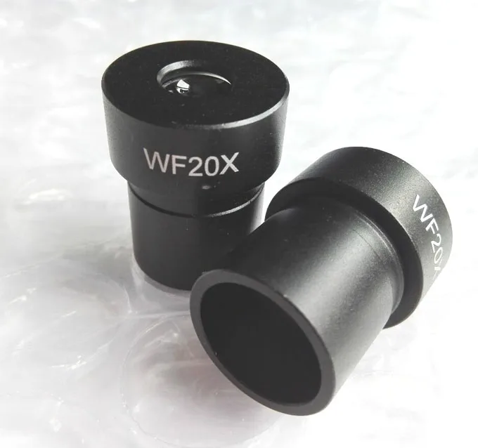 Microscopio biológico de gran angular WF20X, 10mm, tamaño de montaje de lente ocular óptico, 23,2mm