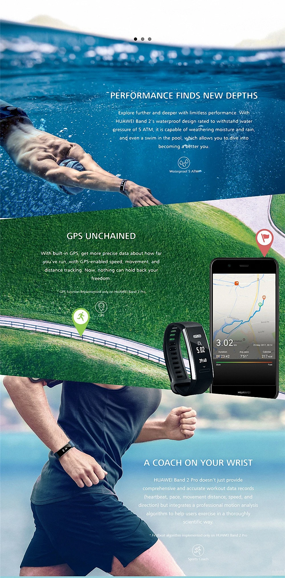 Умный Браслет huawei Band 2 Pro B29 B19 с gps для плавания, мониторинг сердечного ритма, Push message, водонепроницаемый D5