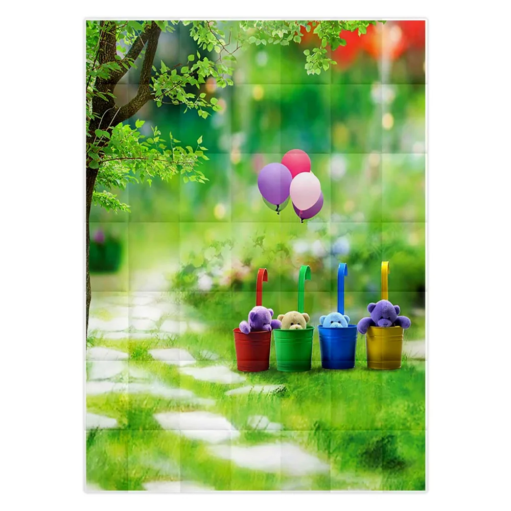 Allenjoy фотографический фон игрушки пушистые трава дети фонов принцесса живописные