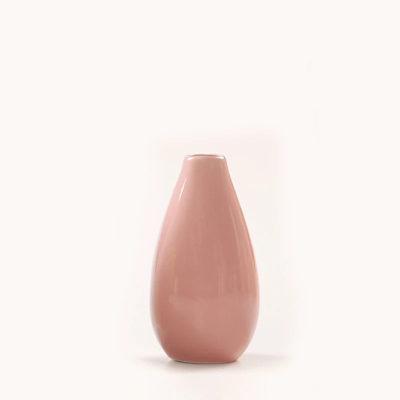 A Pink No flowers Современная керамическая ваза, гидропоника, цветок, мини вазы, креативная ручная работа, Маленькая ваза, настольные изделия, модное украшение для дома - Цвет: A Pink No flowers