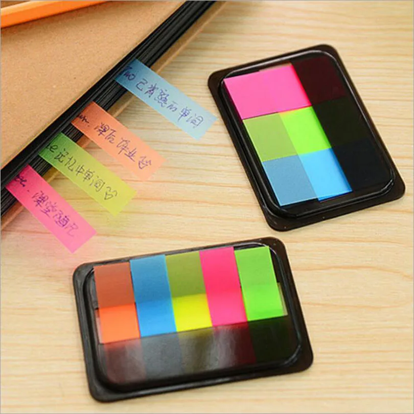 36pcs/lot Colored diy notes Rainbow Sticky notes Memo Paper kawaii office material School supplies stationery wholesale G185
