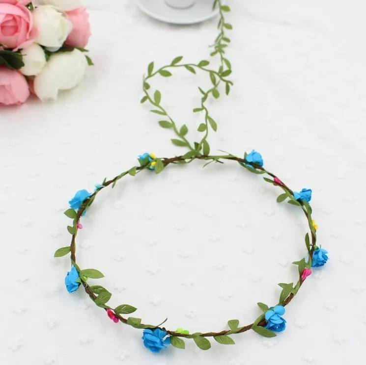 Bridesmaid Bridal Wreath Elastic Bracelet Wrist Flower Beach Party Photo Props Children Hair Jewelry | Детская одежда и обувь
